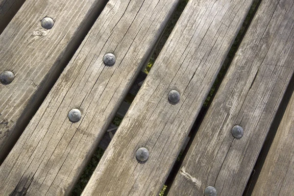 Wooden Retro Bench Park — Stock Photo, Image
