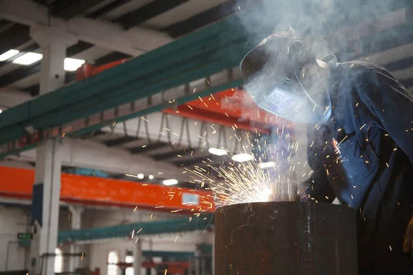 Industrial Steel Welder Factory — Stock Photo, Image