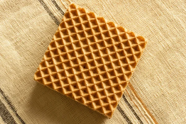 Krokante Wafels Met Chocolade Hazelnootcrème — Stockfoto