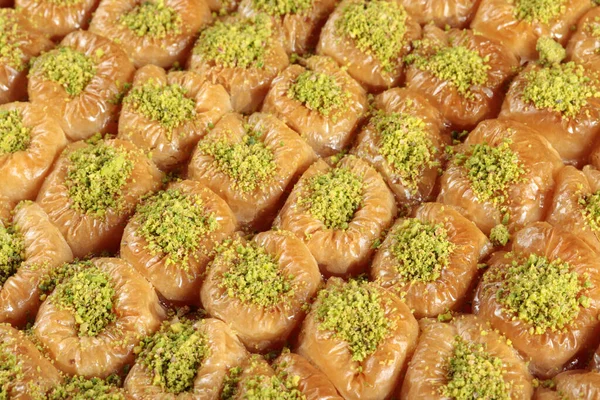 Traditional Dessert Turkish Baklava Walnut Pistachio Turkish Style Antep Baklava — Stock Photo, Image