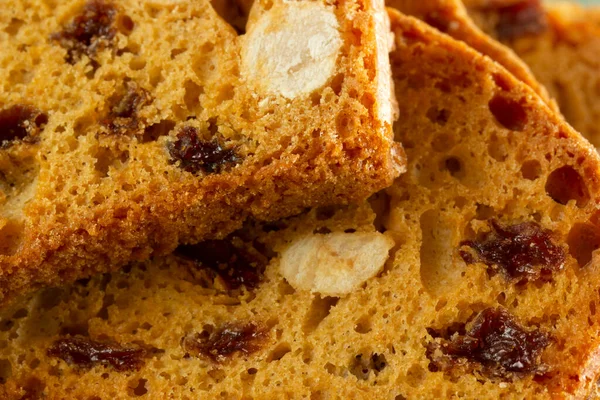 Biscoitos Crocantes Com Frutas Biscotti Italiano — Fotografia de Stock