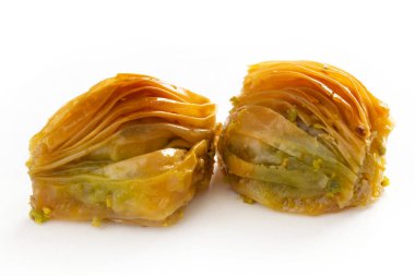 Fıstıklı Türk tatlı baklavası.