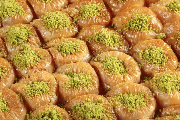 Traditional Dessert Turkish Baklava Walnut Pistachio Turkish Style Antep Baklava — Stock Photo, Image