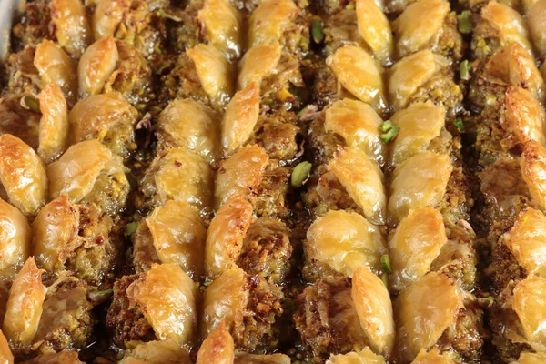 Hagyományos Török Baklava Desszert Dió Pistachio Török Stílusú Antep Baklava — Stock Fotó