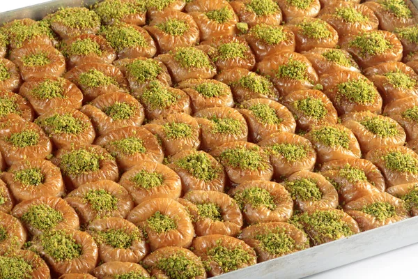 Geleneksel Türk Baklava Tatlısı Ceviz Pistachio Türk Tarzı Antep Baklava — Stok fotoğraf