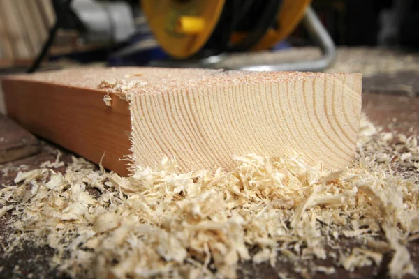 Madera Aserrada Taller Carpintería —  Fotos de Stock