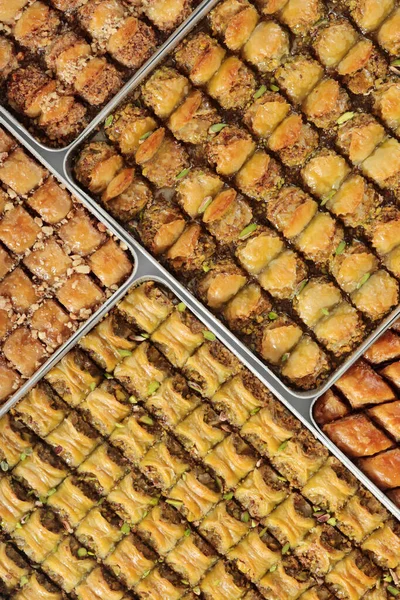 Dessert Traditionnel Baklava Turc Noyer Pistache Style Turc Antep Baklava — Photo