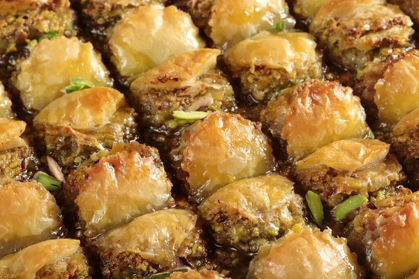 Traditionelles Türkisches Dessert Baklava Walnuss Pistazie Turkish Style Antep Baklava — Stockfoto