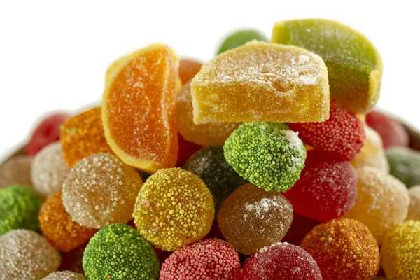 Süßes Dessert Bunte Fruchtgelee Bonbons — Stockfoto