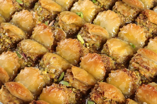 Traditionelles Türkisches Dessert Baklava Walnuss Pistazie Turkish Style Antep Baklava — Stockfoto