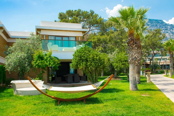 Antalya Turquía Mayo 2018 Villa Estilo Moderno Con Terraza Costa — Foto de Stock