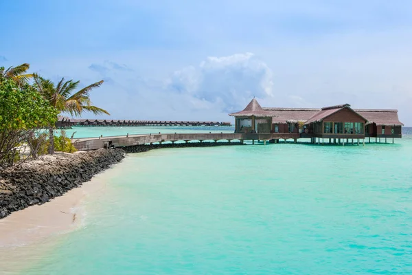 Kodhipparu Maldivas Junio 2018 Villas Madera Sobre Agua Del Océano — Foto de Stock