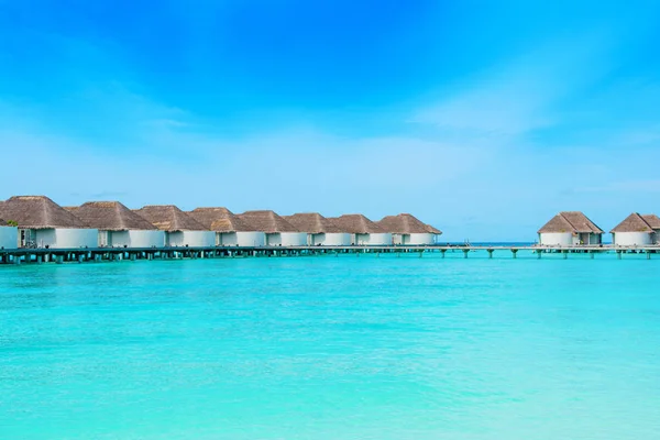 Piękny Krajobraz Nad Wodą Wille Malediwy Wyspy Ocean Indyjski — Zdjęcie stockowe
