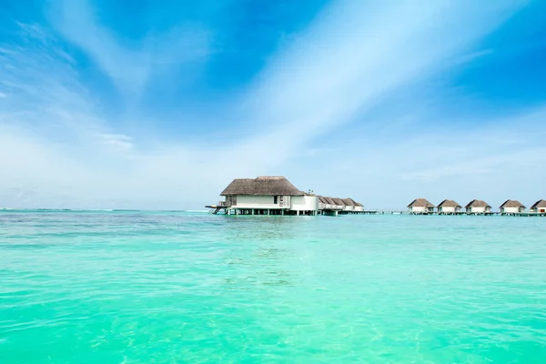 Lhaviyani Atoll Malediven Juli 2018 Wunderschöne Landschaft Mit Overwater Villen — Stockfoto