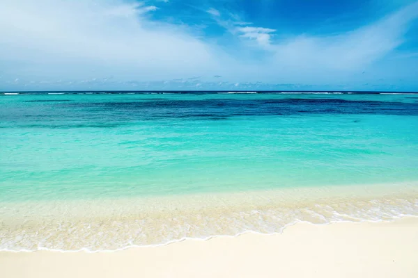 美丽的清澈蓝绿色的风景 印度洋 马尔代夫群岛 — 图库照片
