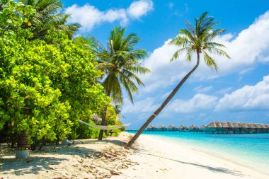 Su Villa, Maldivler Island, Hint Okyanusu üzerinde güzel manzara