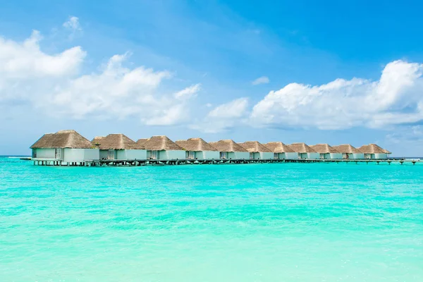 Krásná Krajina Nad Vodní Vily Ostrov Maledivy Indický Oceán — Stock fotografie