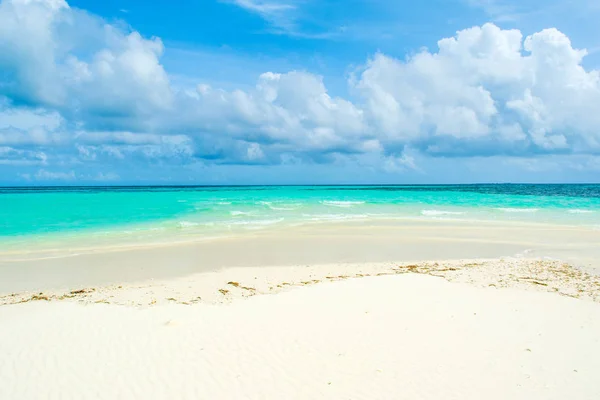 Beautiful Sandy Beach Uninhabited Island Indian Ocean Maldives — Stock Photo, Image