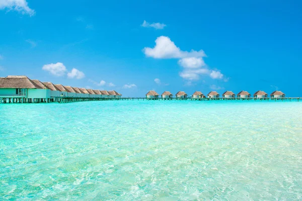 Villa Maldivler Island Hint Okyanusu Üzerinde Güzel Manzara — Stok fotoğraf