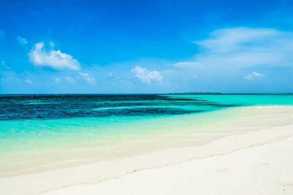 Hermoso Paisaje Claro Océano Índico Turquesa Islas Maldivas — Foto de Stock