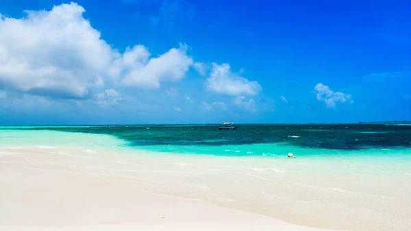 Beautiful Panoramic Landscape Clear Turquoise Indian Ocean Maldives Islands — Stock Photo, Image