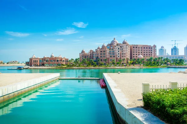 Qatar Doha December 2018 Facade Luxury Hotel Marsa Malaz Kempinski — Stock Photo, Image