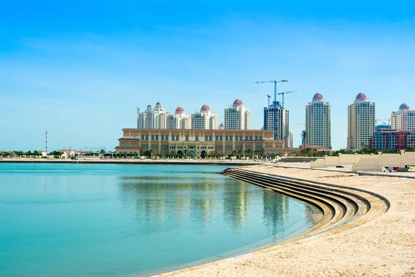 Beachside Residences Pearl Qatar Most Famous Island Capital Qatar — Stock Photo, Image