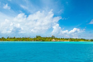 Tropikal adadaki güzel kumlu sahil 