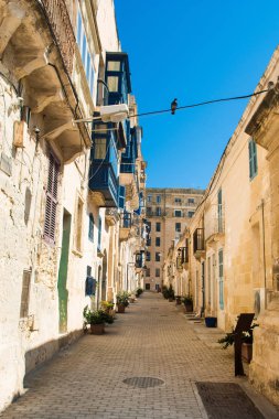 Valletta 'nın eski binalarla manzarası