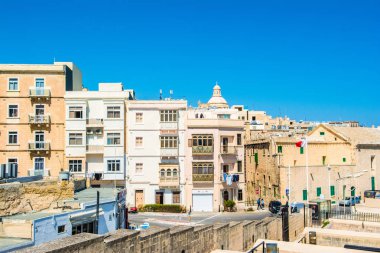 Valletta 'nın eski binalarla manzarası