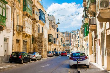 Valletta 'nın eski binalarla manzarası