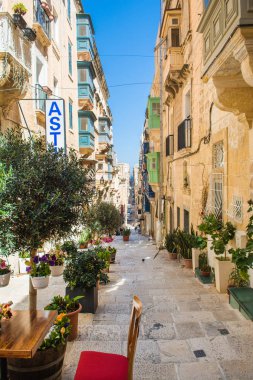 Valletta 'nın eski binalarla manzarası