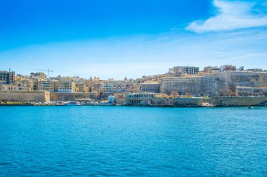 Valletta 'nın panoramik manzaralı güzel bir manzara.
