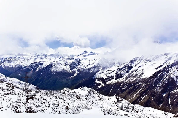 Winterlandschaft Mit Schneebergen Kaukasus Region Russland — Stockfoto