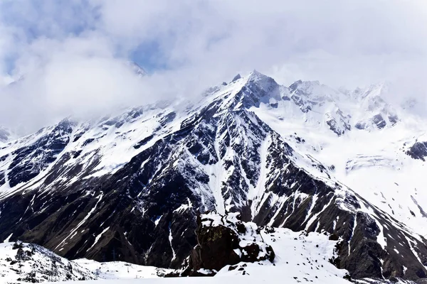 Winterlandschaft Mit Schneebergen Kaukasus Region Russland — Stockfoto