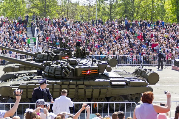 Samara Federacja Rosyjska Maja 2016 Transportu Wojskowego Paradzie Doroczny Dzień — Zdjęcie stockowe