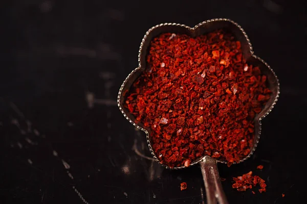 Mélange Traditionnel Épices Harissa Chilles Rouges Marron Chauds Mélangés Dans — Photo