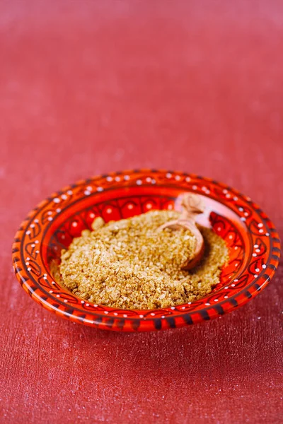 Svanetian Salt Traditional Georgian seasoning Svanetian salt is our homemade blend of spices from Svaneti region. Ingredients: Salt, garlic, grounded coriander seeds, blue fenugreek, gitcruli. — Stock Image Svanetian Salt Traditional Georgian Seasoning Svanetian Salt Our Homemade Blend Stock Picture