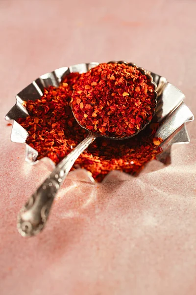 Kalabryjski chilli płatki papryki lub Little Devil — Zdjęcie stockowe