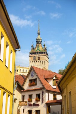 Romanya'da Sighisoara şehir 8 Ağustos 2019