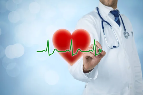Hälso Och Sjukvård Och Hjärtat Problem Förebyggande Koncept — Stockfoto