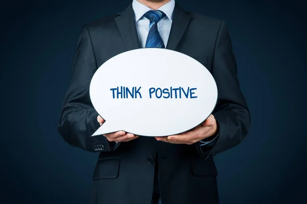 Treinador Motivar Pensar Conceito Positivo Empresário Com Bolha Propagar Pensamento — Fotografia de Stock