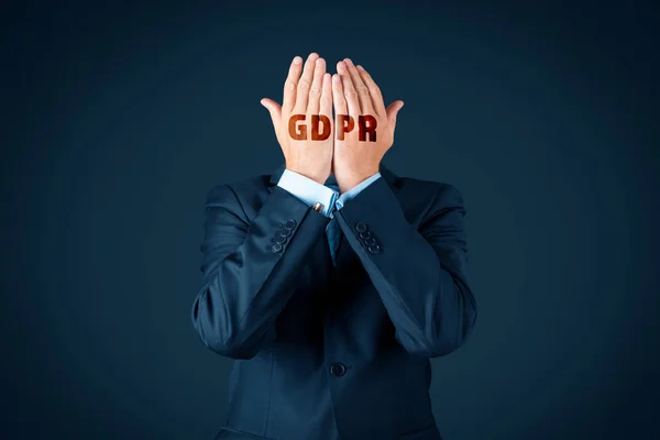 Gdpr Personal Information Protection Concept Businessman Customer Internet User Protect — Stock Photo, Image