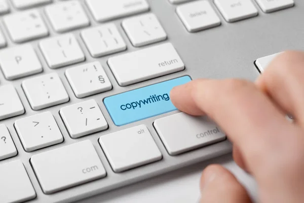 Copywriting Konzept Copywriter Drücken Auf Tastatur Taste Copywriting — Stockfoto