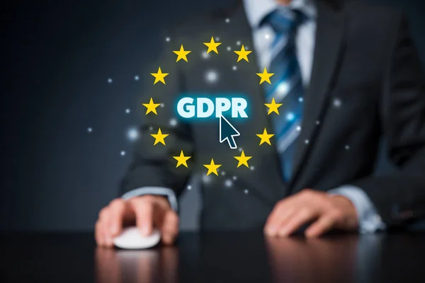 일반적인 데이터 개념입니다 실업가 그것은 텍스트 Gdpr 기술자 — 스톡 사진