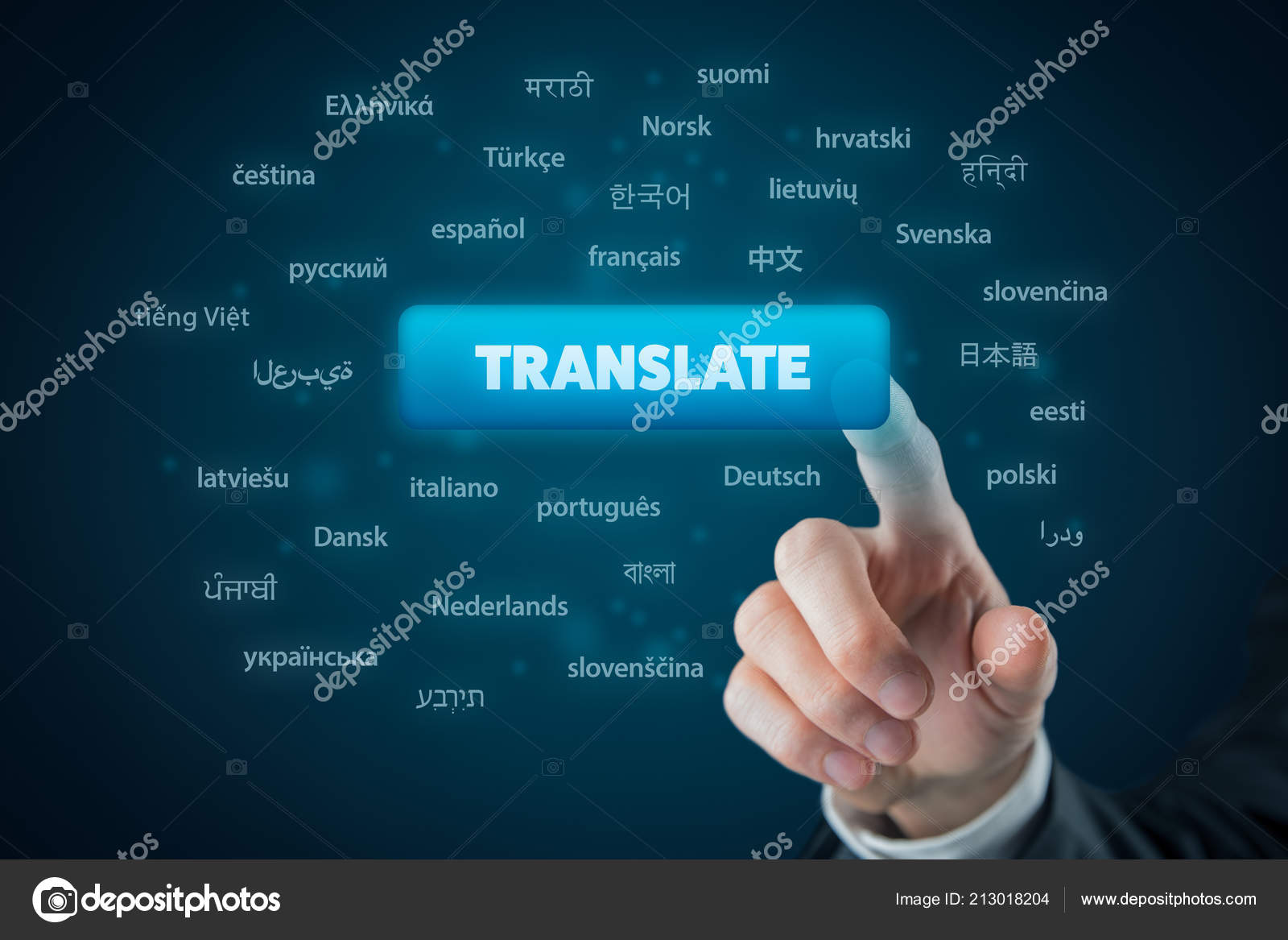 Ilustração do conceito de tradução de idiomas