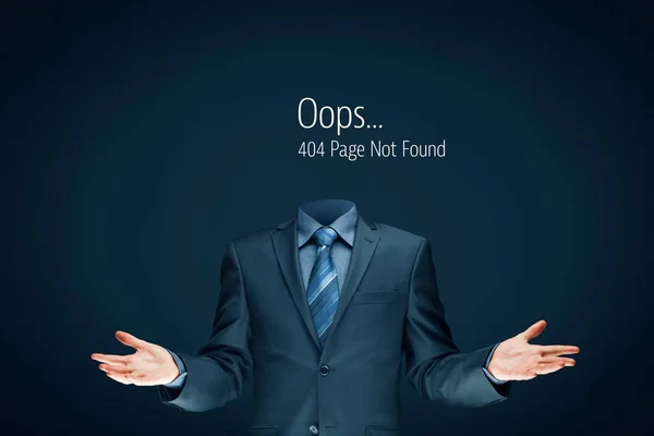 Http 404 Error Found Page Template Concept Сообщение Ошибке Страница — стоковое фото