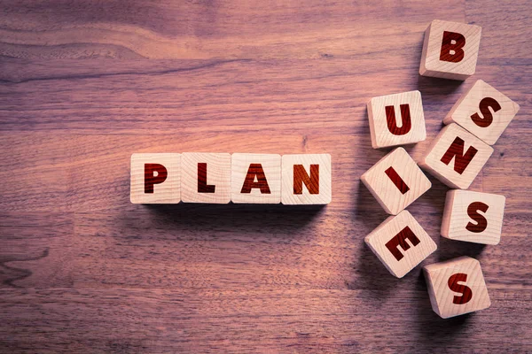 Stück Businessplan Zusammen Businessplan Machen Ihr Geschäft Klar — Stockfoto