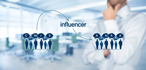 Influencer e opinion leader nel marketing — Foto Stock