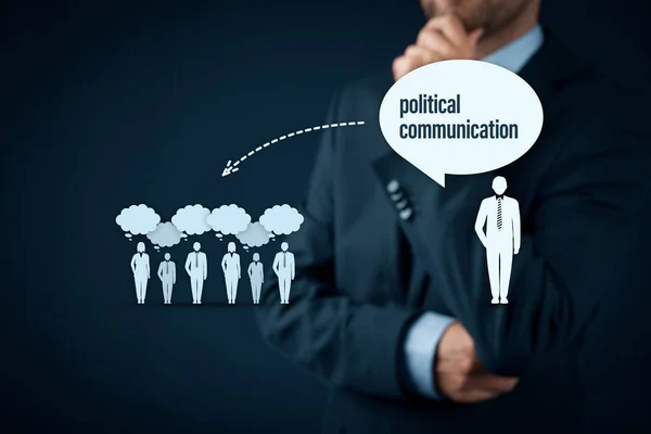 Impatto della comunicazione politica e concetto di minaccia del populismo — Foto Stock